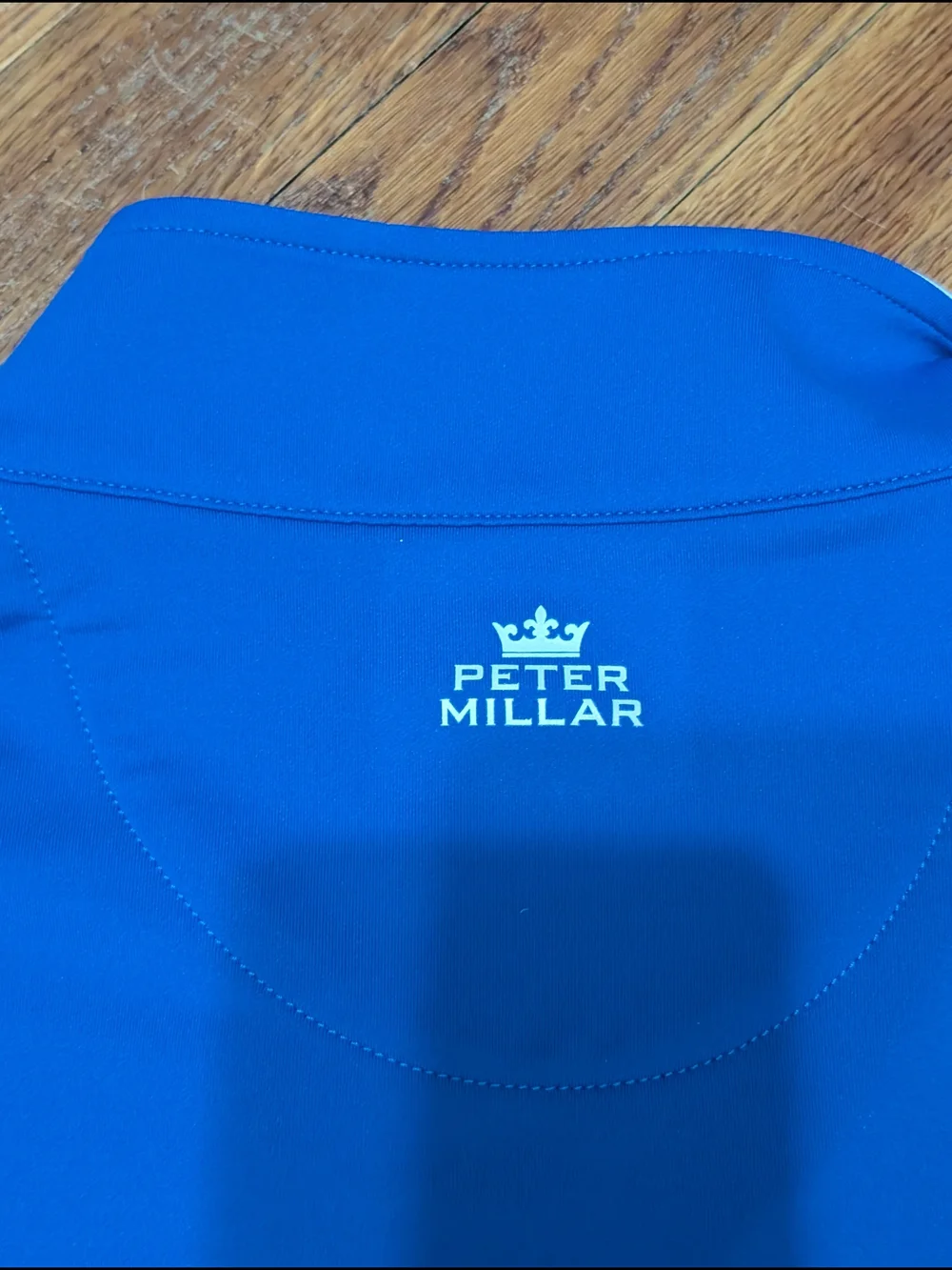 EUC Peter Millar Jacket Mens Med Blue Perth Performance Golf 1/4 Zip Wicking